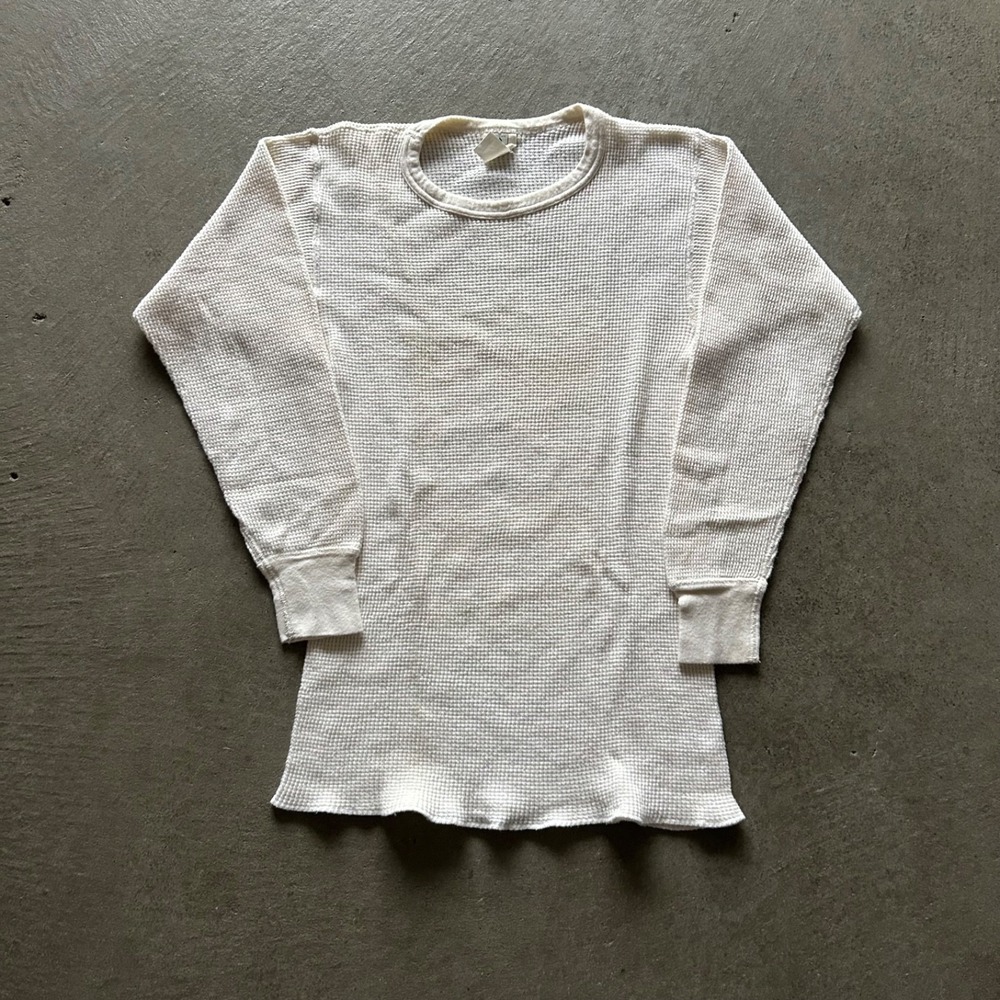 Vintage 90s Northwest Territory Thermal Long Sleeve Shirt Size XL White Knit